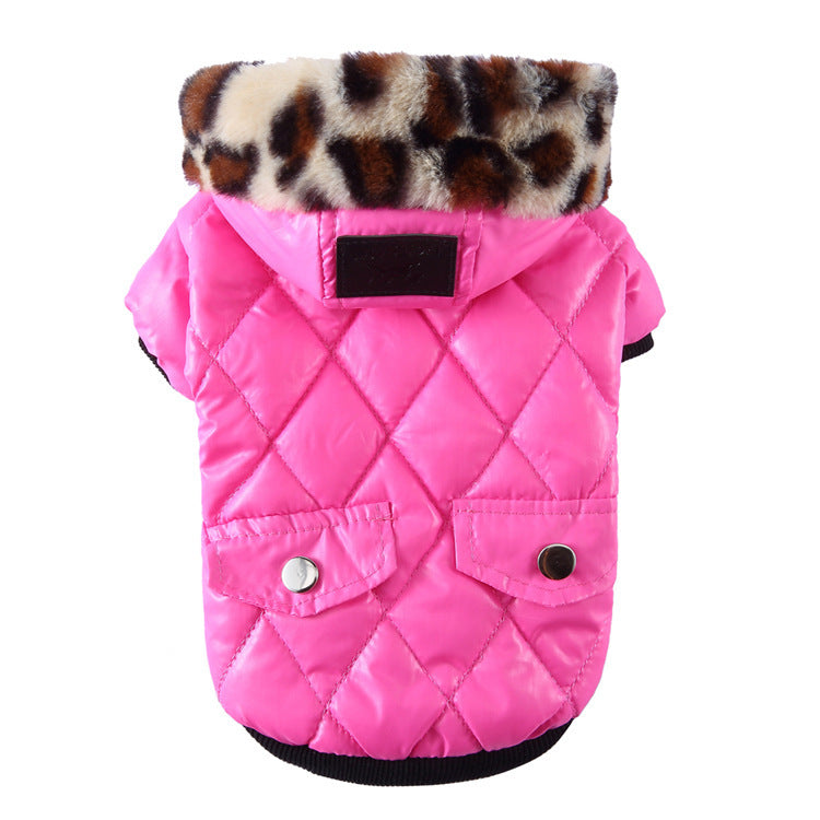 Cross-border pet supplies pet clothes dog clothes autumn and winter fur collar coat pet dog clothing - My Store