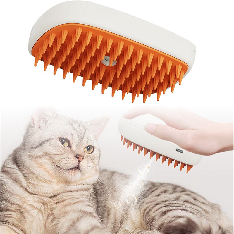 USB Rechargeable Pets Steam Brush Spray Massage Comb Pet Grooming Tools Cat Steam Comb Pet Products - My Store
