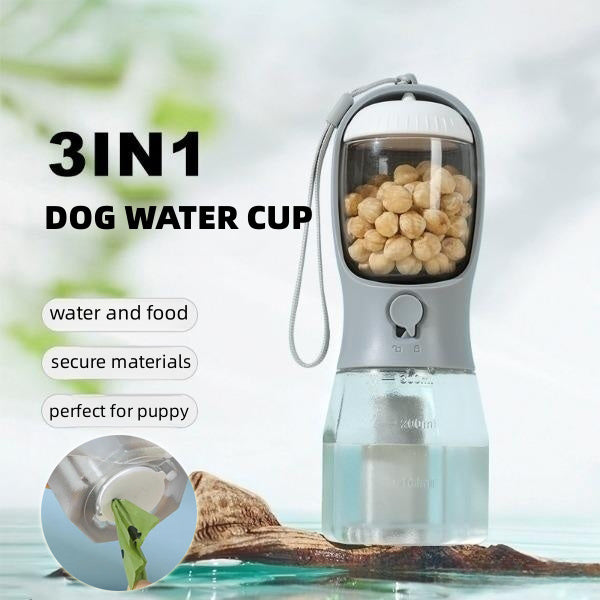 Dog Water Cup Drinking Food Garbage Bag Three-in-one Portable Small Multi-functional Pet Cups Pets Supplies - My Store