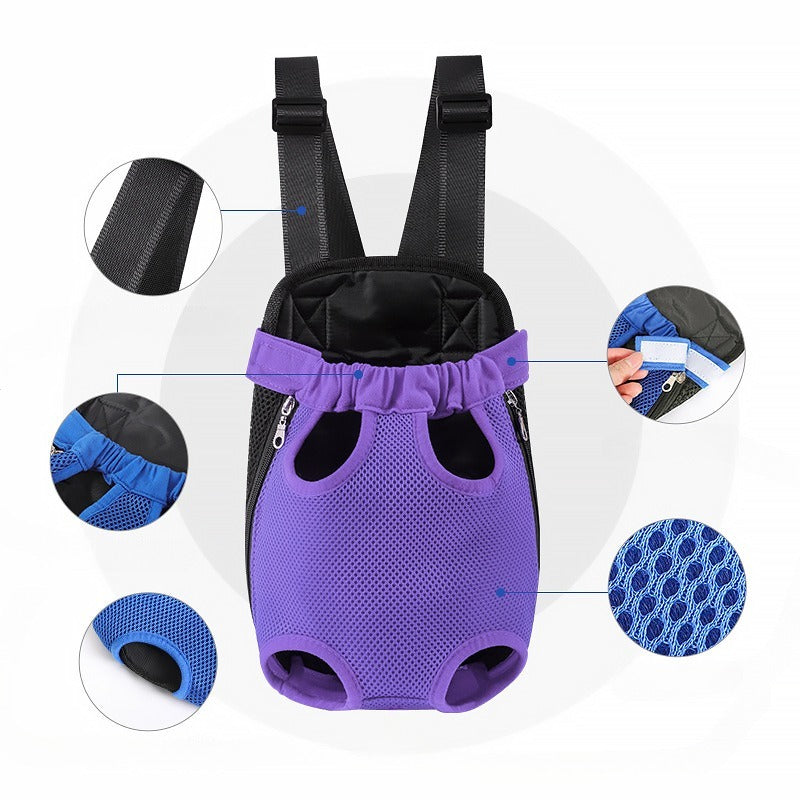 Pet Dog Carrier Backpack For Small Dogs Breathable Portable Dog Bag Adjustable Dog Front Carrier For Hiking Camping Traveling - My Store