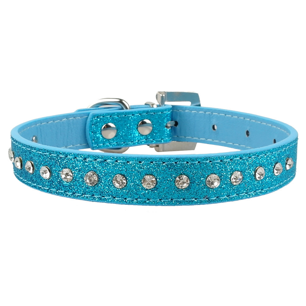 Shiny Hot Rhinestone Dog Cat Comfortable Korean Velvet Pet Leash - My Store