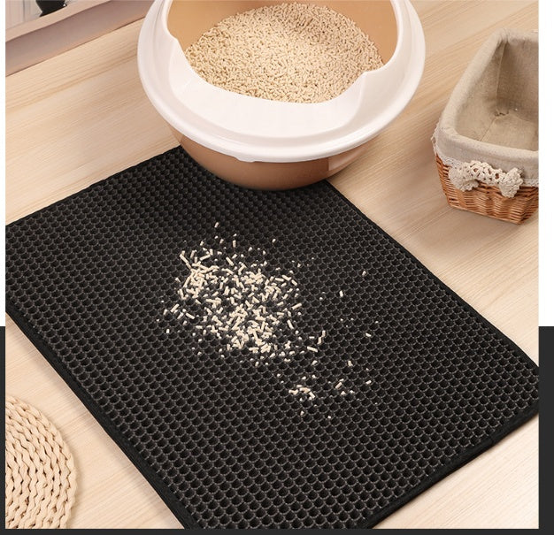 Pet Cat Litter Mat Pet Supplies EVA Double Cat Litter Mat - My Store