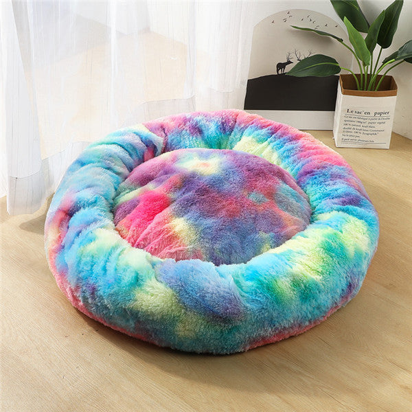 Dog Beds For Small Dogs Round Plush Cat Litter Kennel Pet Nest Mat Puppy Beds - My Store