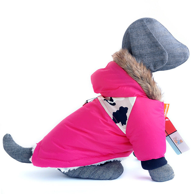 Dog Autumn And Winter Clothes Vest Hoodie Two-Legged Plush Jacket Warm Coat Jacket - My Store