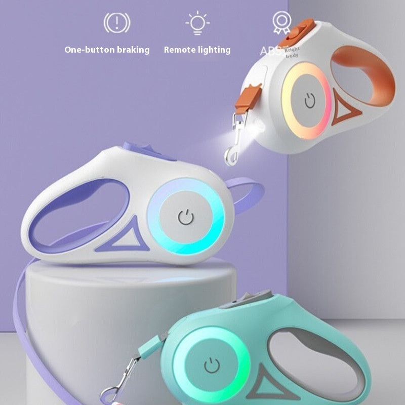 Dog Leash Retractable Leash And Dog Collar Spotlight Automatic Pet Dog Cat Traction Rope For Small Medium Dogs Pet Product - My Store