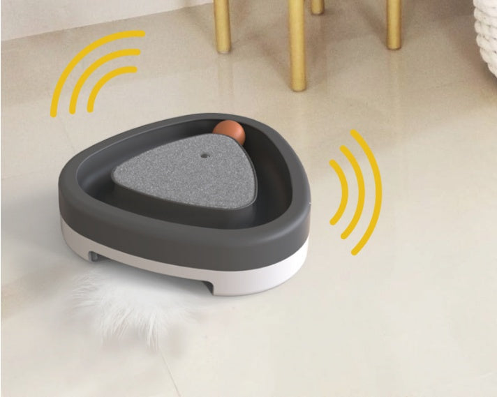 Pet Cat Self-hey Toy Smart Funny Cat Triangle Turntable Electric Toy Cat Scratcher - My Store