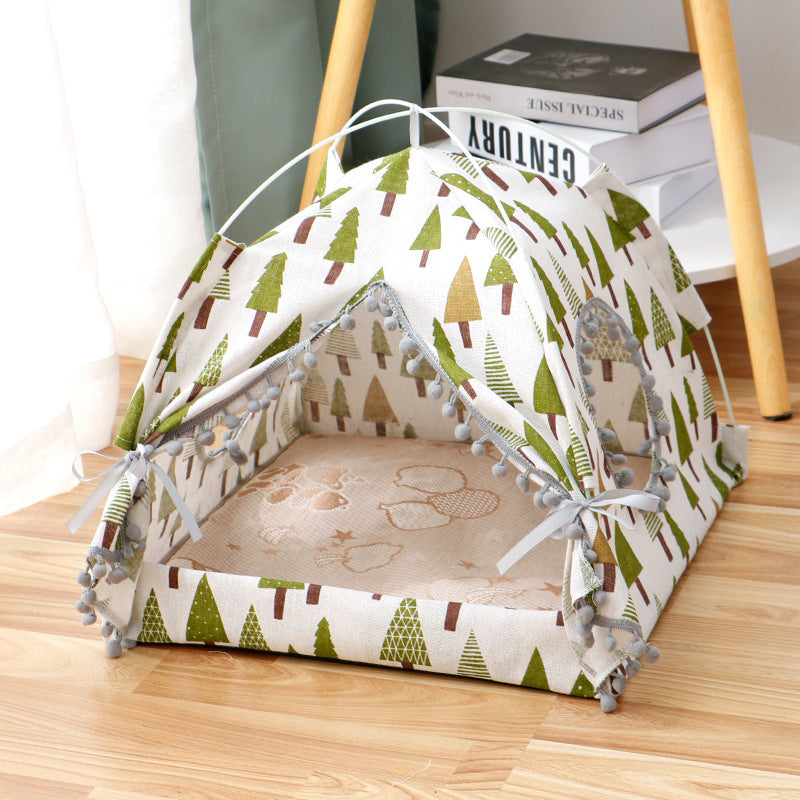 Cat Tent Cat Cat House Enclosed Pet Bed - My Store