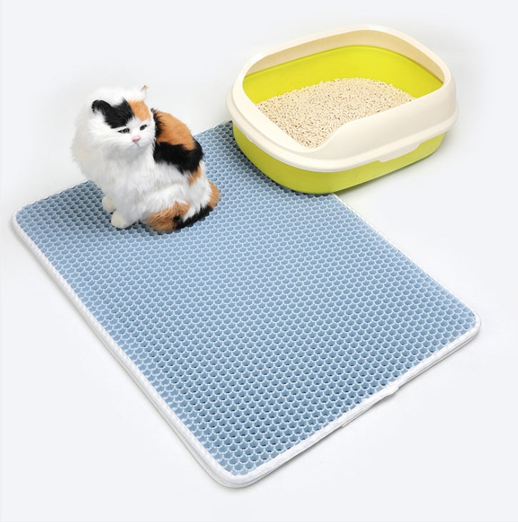 Pet Cat Litter Mat Pet Supplies EVA Double Cat Litter Mat - My Store