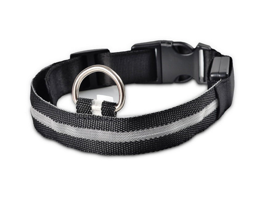 Nylon LED Pet Dog Luminous Collar Night Safety Flashing Glow in Dark Dog Cat Leash Adjustable Pet Supplies - My Store