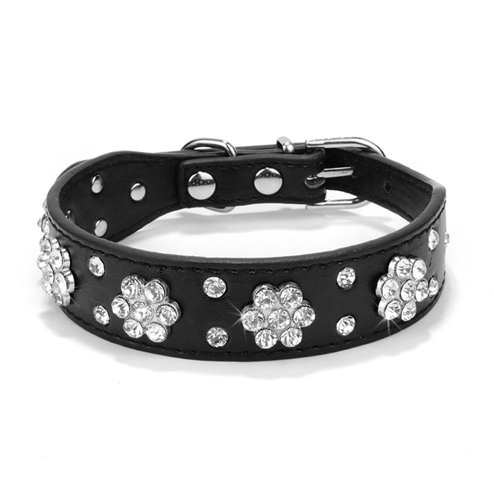 Shiny Hot Rhinestone Dog Cat Comfortable Korean Velvet Pet Leash - My Store