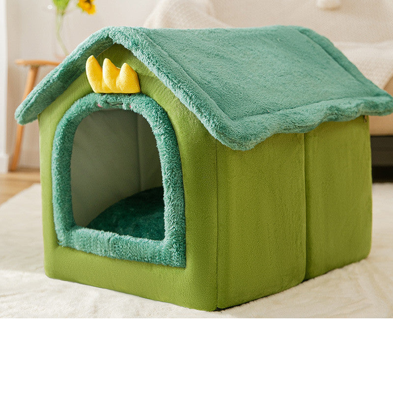 Foldable Dog House Pet Cat Bed Winter Dog Villa Sleep Kennel Removable Nest Warm Enclosed Cave Sofa Pets Supplies - My Store