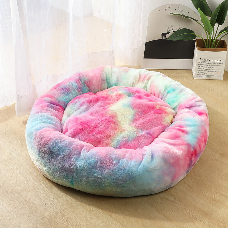 Dog Beds For Small Dogs Round Plush Cat Litter Kennel Pet Nest Mat Puppy Beds - My Store