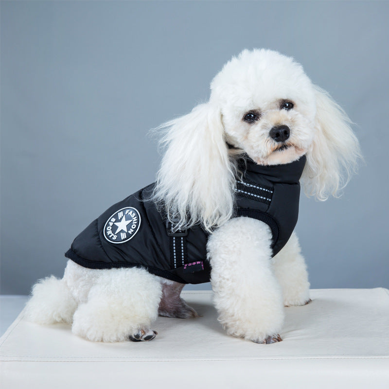 Waterproof Dog Clothes Winter Dog Coat With Harness Warm Pet Clothing Big Dog Jacket Chihuahua Labrador Coat Costume - My Store