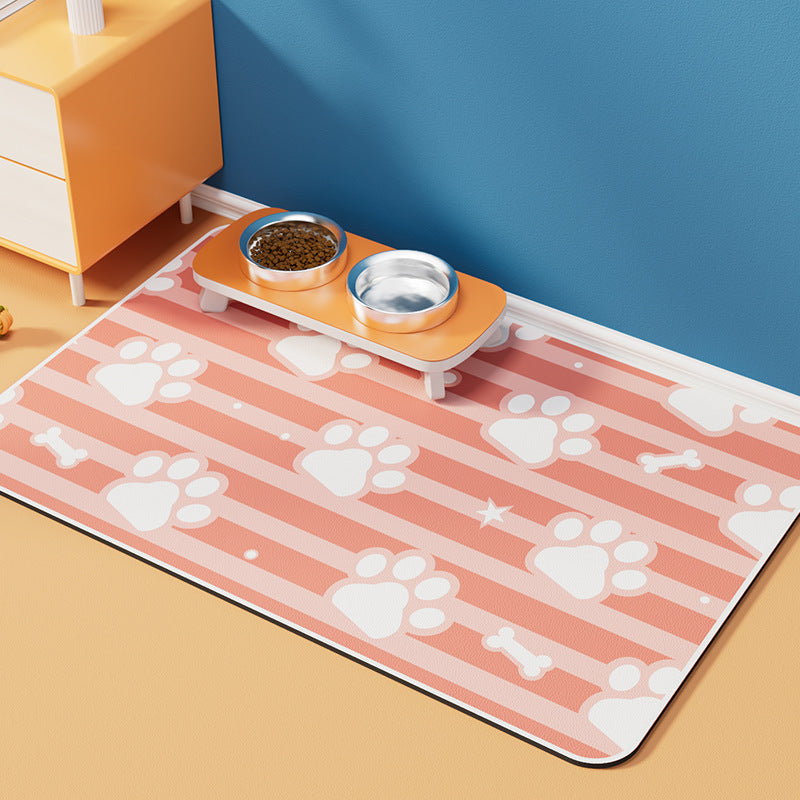 Pet Diatom Ooze Floor Mat Dogs And Cats Eating Mat Spill-proof Waterproof Quick-drying Placemat - My Store