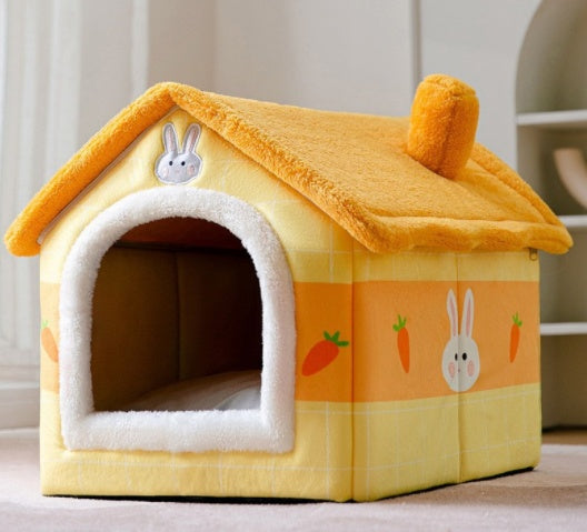 Foldable Dog House Pet Cat Bed Winter Dog Villa Sleep Kennel Removable Nest Warm Enclosed Cave Sofa Pets Supplies - My Store