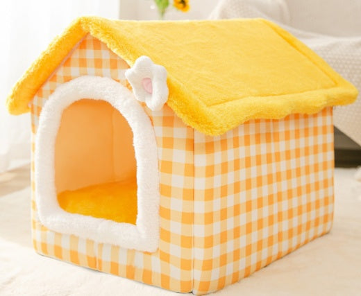 Foldable Dog House Pet Cat Bed Winter Dog Villa Sleep Kennel Removable Nest Warm Enclosed Cave Sofa Pets Supplies - My Store