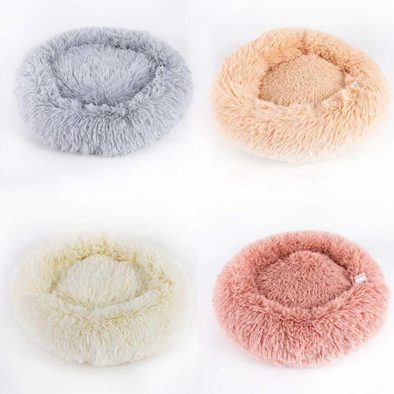 Dog Beds For Small Dogs Round Plush Cat Litter Kennel Pet Nest Mat Puppy Beds - My Store