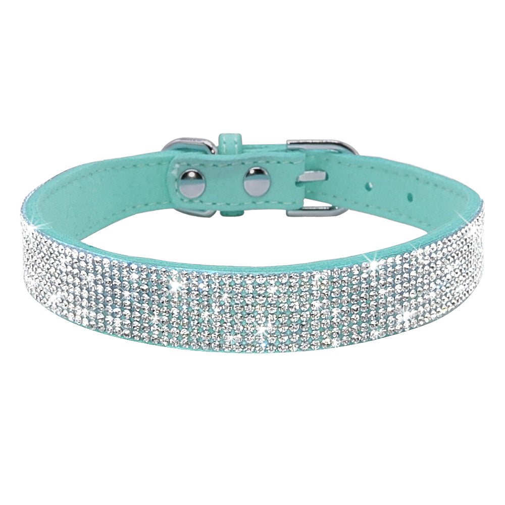 Shiny Hot Rhinestone Dog Cat Comfortable Korean Velvet Pet Leash - My Store