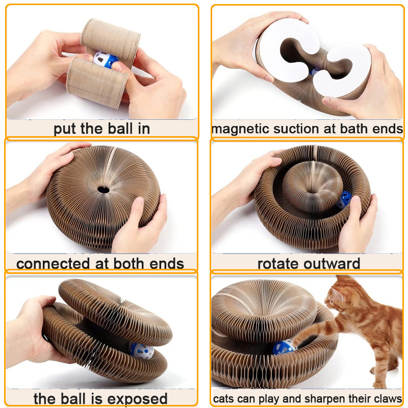 Pet Magnetic Folding Organ Toy Cat Scratch Board - My Store