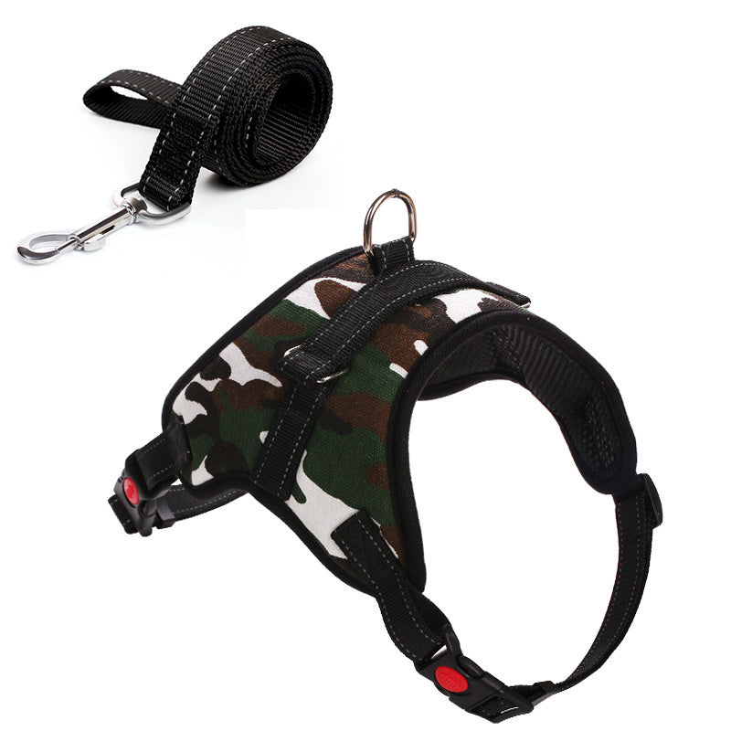 Camouflage harness and dog leash - My Store