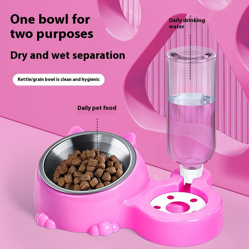 Cat Bowl Automatic Water Dispenser Kitten Puppy Food Basin Rice Bowl - My Store