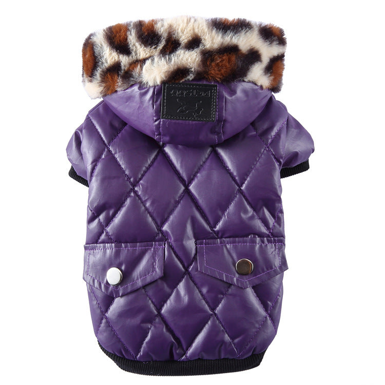 Cross-border pet supplies pet clothes dog clothes autumn and winter fur collar coat pet dog clothing - My Store