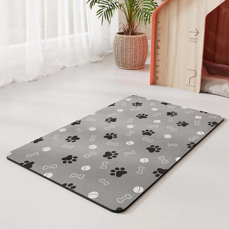 Pet Diatom Ooze Floor Mat Dogs And Cats Eating Mat Spill-proof Waterproof Quick-drying Placemat - My Store