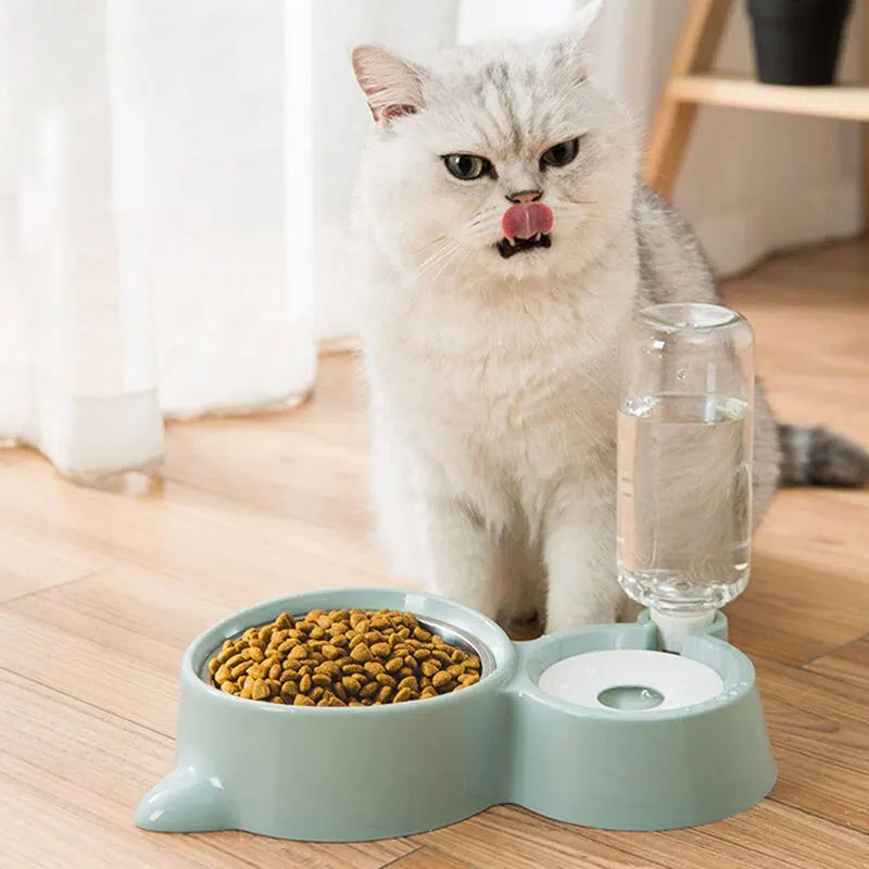 Pet Dog Cat Bowl Fountain Automatic Food Water Feeder Container For Cats Dogs Drinking Pet Articles Pet Cat Water Dispenser, Automatic Gravity Cat Water Bowl - My Store