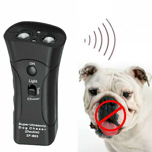 3-in-1 Anti Barking Dog Training Device Ultrasonic Dog Training Repeller  LED Flashlight - My Store