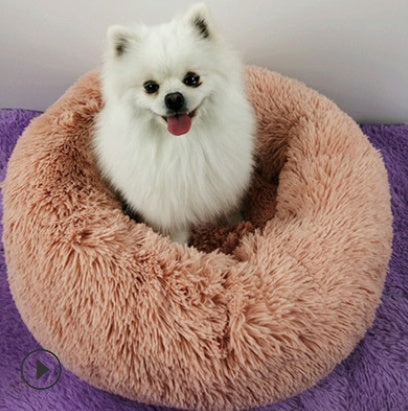 Dog Beds For Small Dogs Round Plush Cat Litter Kennel Pet Nest Mat Puppy Beds - My Store