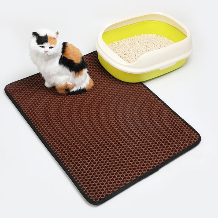 Pet Cat Litter Mat Pet Supplies EVA Double Cat Litter Mat - My Store