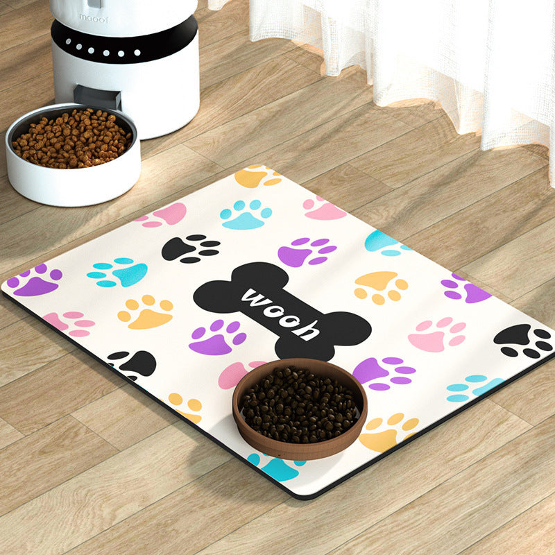 Pet Diatom Ooze Floor Mat Dogs And Cats Eating Mat Spill-proof Waterproof Quick-drying Placemat - My Store