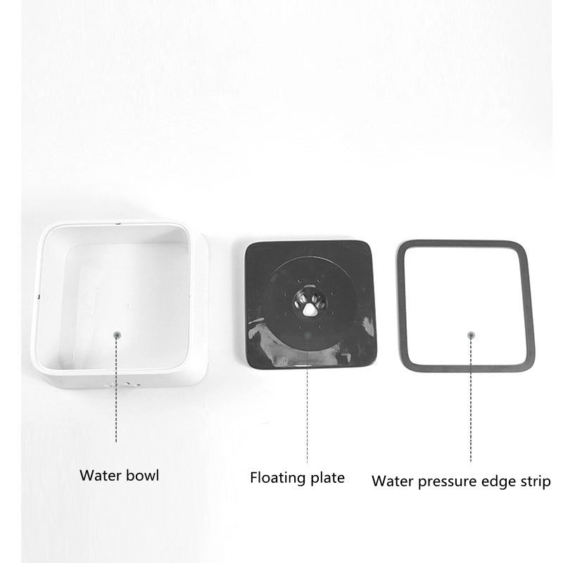 2L Cat And Dog Basin With Floating Bowl Anti-overflow Slow Water Inlet Distributor - My Store