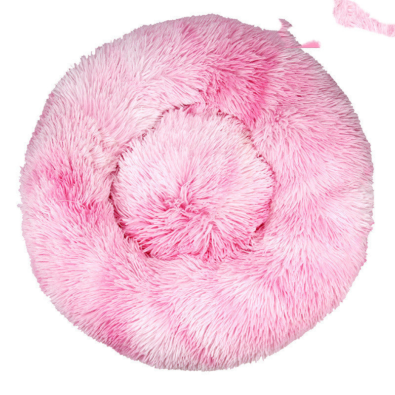 Pet Cat Supplies Round Plush Cat Litter Kennel Dog Mat To Keep Warm In Winter - My Store