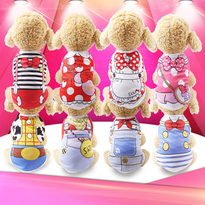 Summer thin pet cartoon clothes - My Store