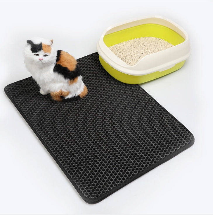 Pet Cat Litter Mat Pet Supplies EVA Double Cat Litter Mat - My Store