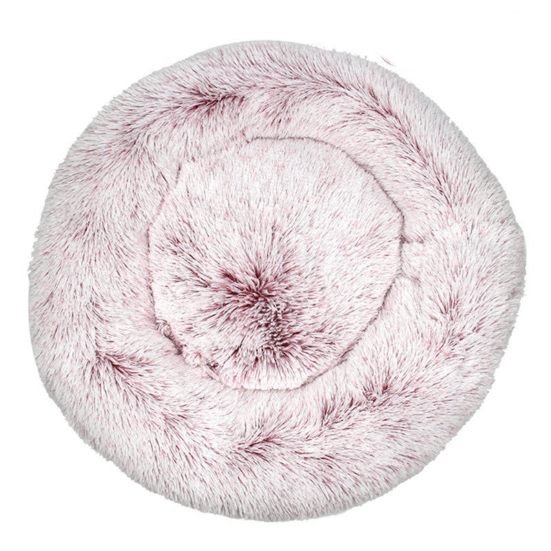 Pet Cat Supplies Round Plush Cat Litter Kennel Dog Mat To Keep Warm In Winter - My Store