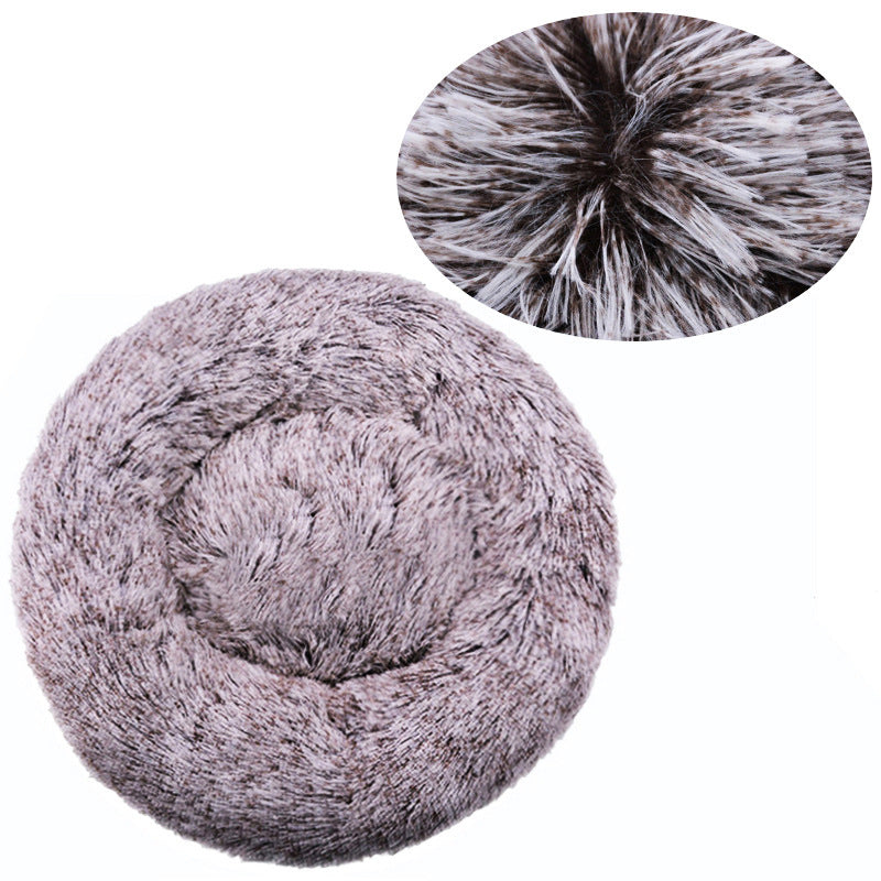 Pet Cat Supplies Round Plush Cat Litter Kennel Dog Mat To Keep Warm In Winter - My Store