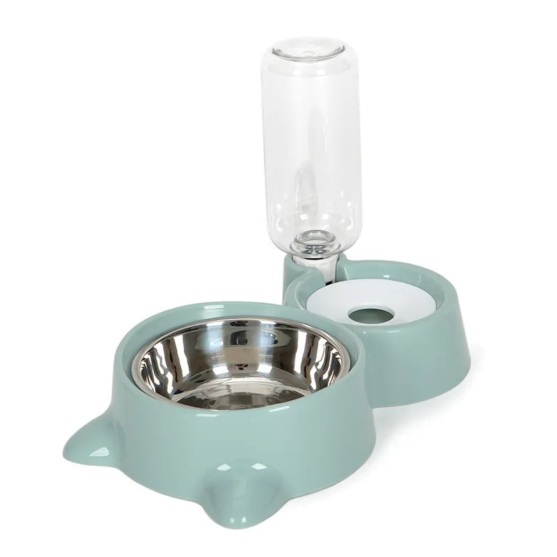Pet Dog Cat Bowl Fountain Automatic Food Water Feeder Container For Cats Dogs Drinking Pet Articles Pet Cat Water Dispenser, Automatic Gravity Cat Water Bowl - My Store