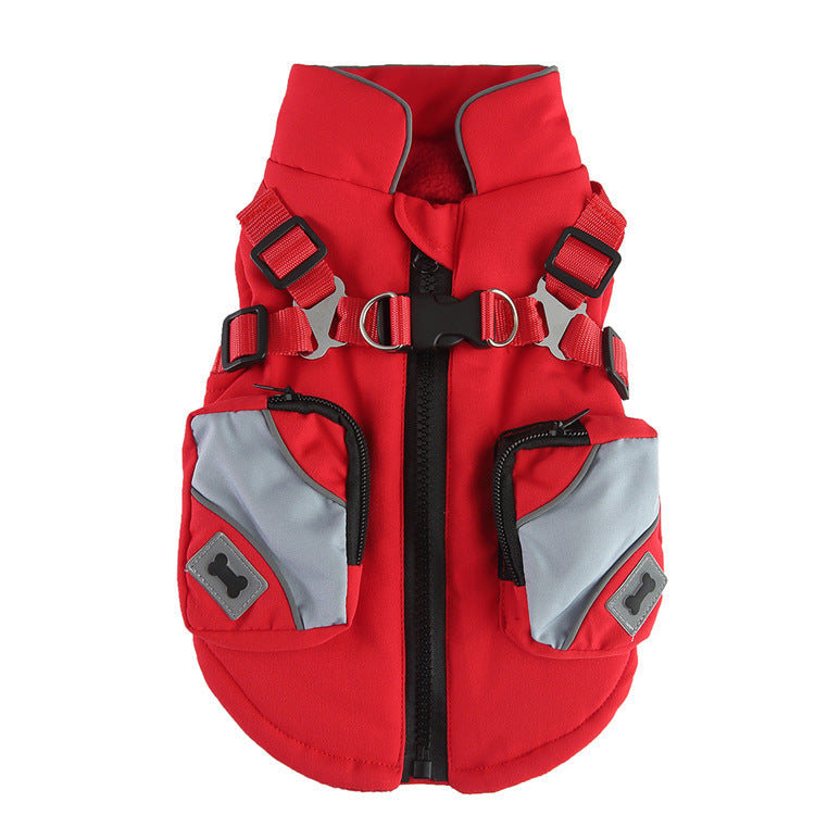 Pet Winter Cotton Dog Clothes Zipper Jacket Dog Supplies - My Store
