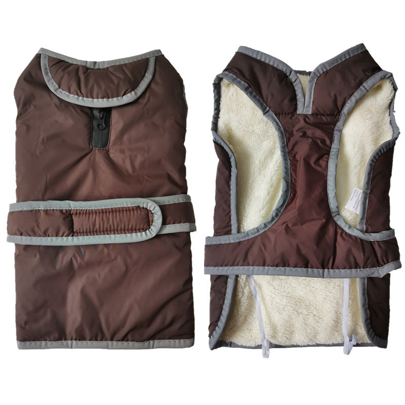 Lapel Pet Dog Clothes Autumn Cotton-padded Coat - My Store