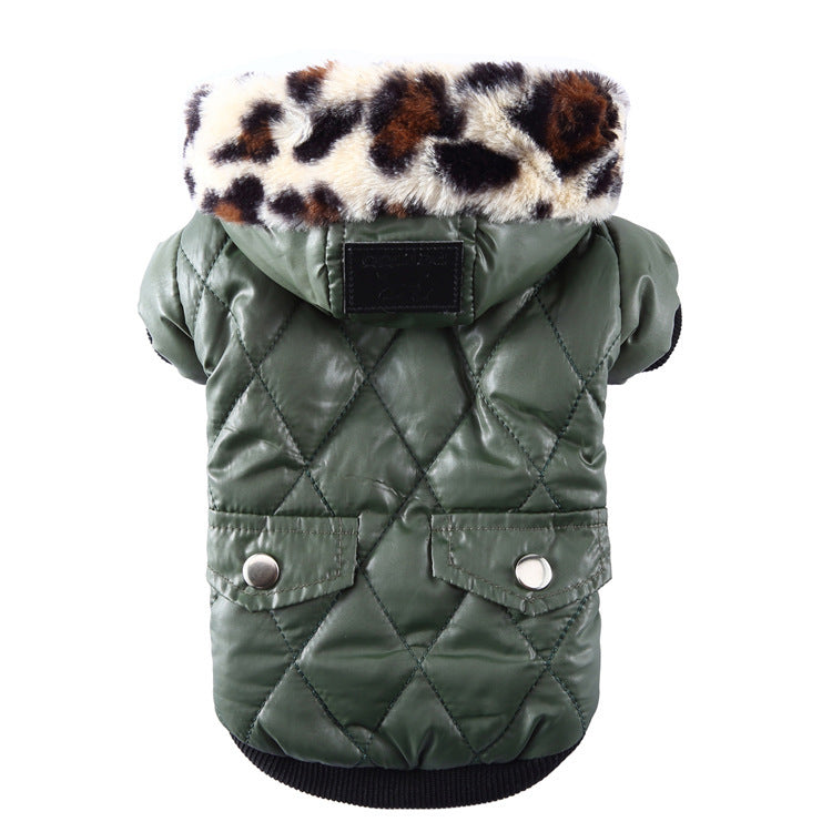 Cross-border pet supplies pet clothes dog clothes autumn and winter fur collar coat pet dog clothing - My Store