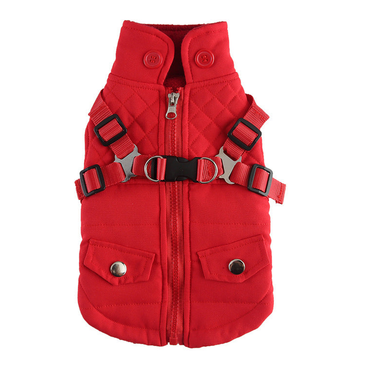 Pet Winter Cotton Dog Clothes Zipper Jacket Dog Supplies - My Store