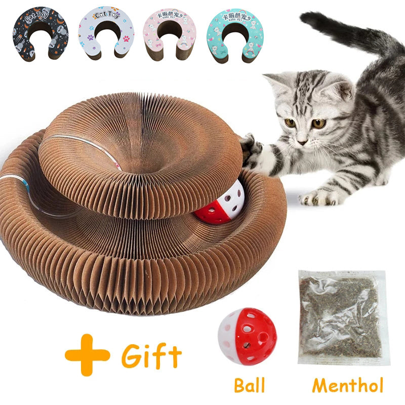 Pet Magnetic Folding Organ Toy Cat Scratch Board - My Store