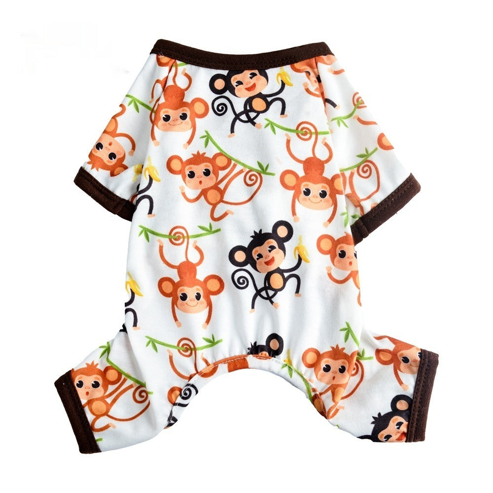 Four-legged Pet Clothing Cute Printed Pet Clothes - My Store
