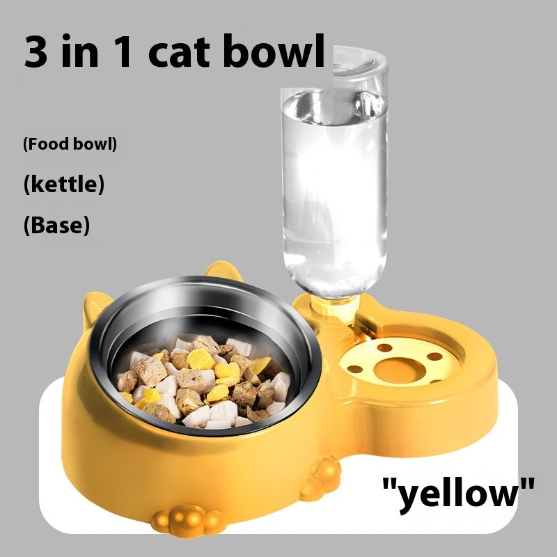 Cat Bowl Automatic Water Dispenser Kitten Puppy Food Basin Rice Bowl - My Store