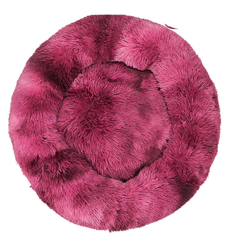 Pet Cat Supplies Round Plush Cat Litter Kennel Dog Mat To Keep Warm In Winter - My Store