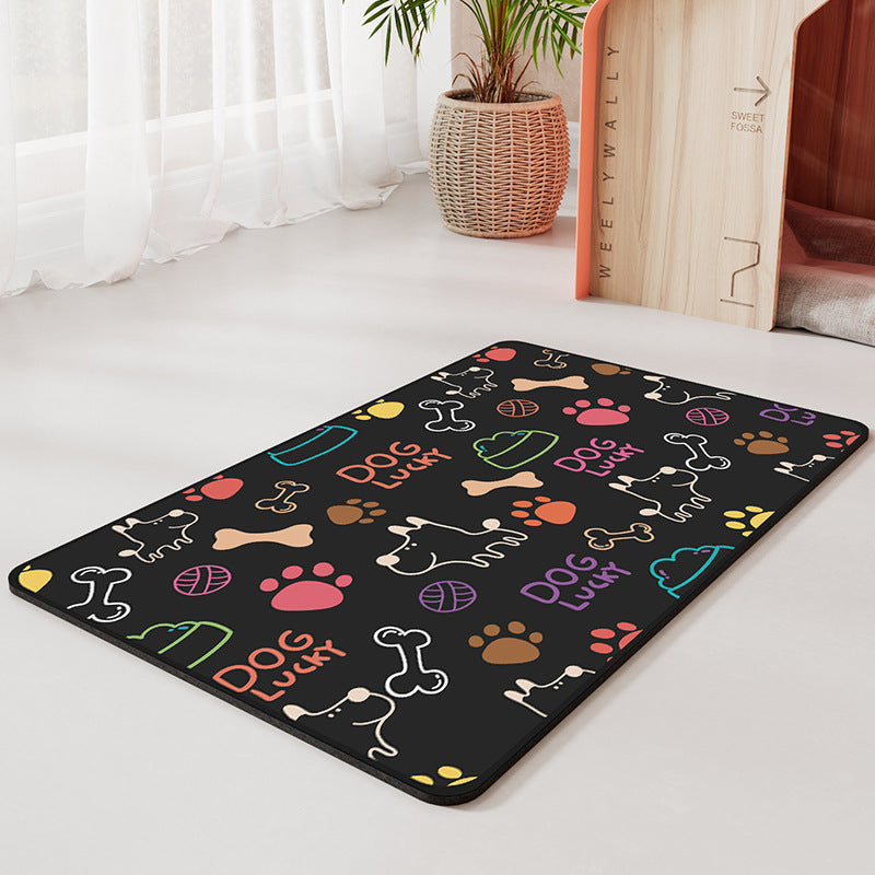 Pet Diatom Ooze Floor Mat Dogs And Cats Eating Mat Spill-proof Waterproof Quick-drying Placemat - My Store