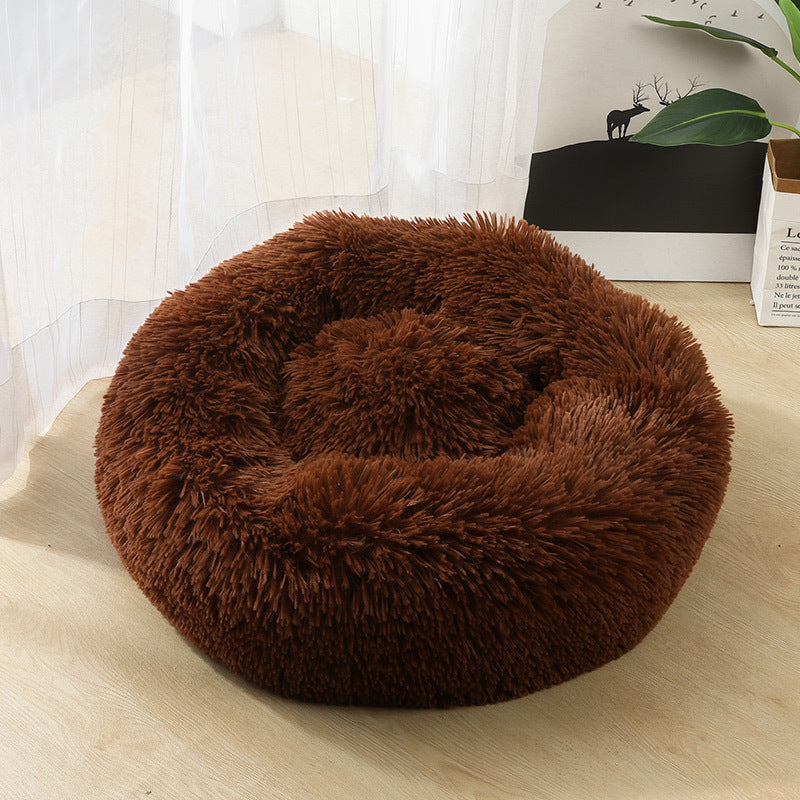 Dog Beds For Small Dogs Round Plush Cat Litter Kennel Pet Nest Mat Puppy Beds - My Store