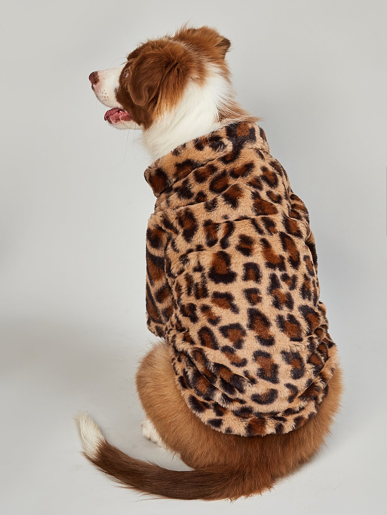 Warm Leopard Print Dog Clothes Jacket - My Store